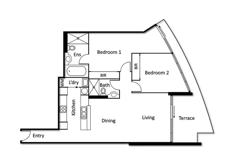 Floorplan of Homely apartment listing, 103/95 Rouse Street, Port Melbourne VIC 3207