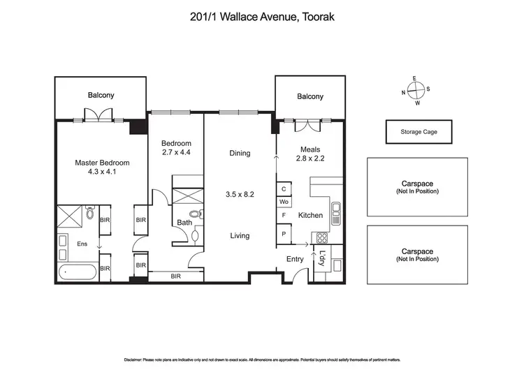 Floorplan of Homely apartment listing, 201/1 Wallace Avenue, Toorak VIC 3142