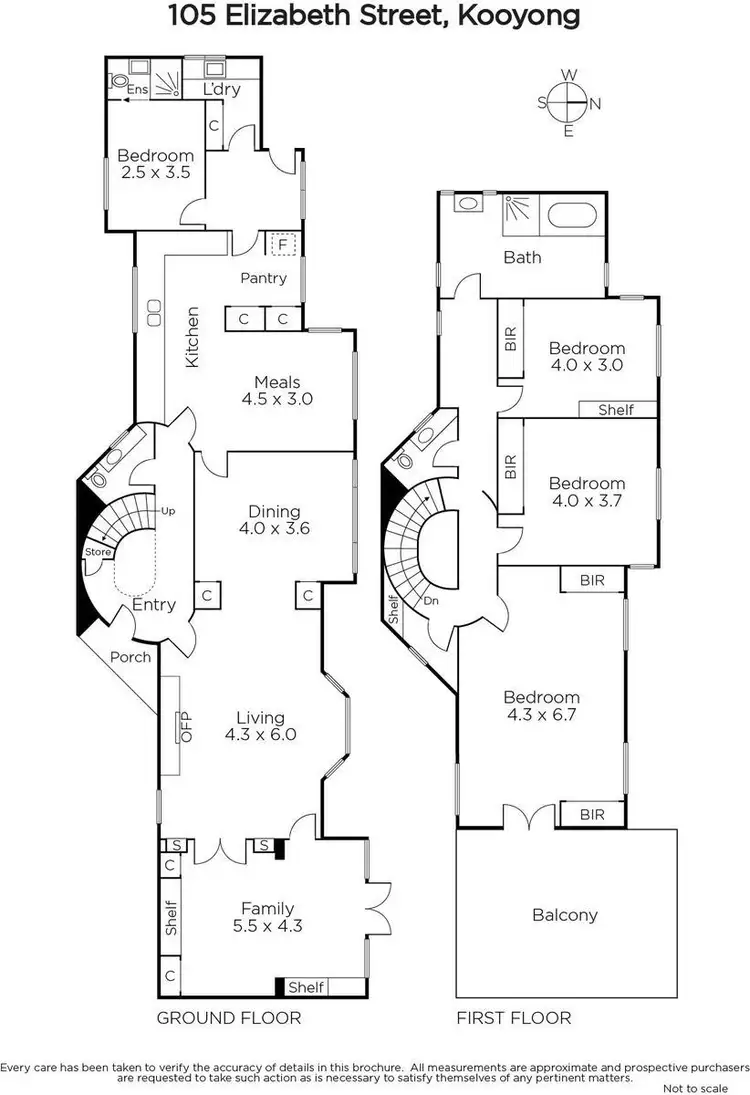 Floorplan of Homely house listing, 105 Elizabeth Street, Kooyong VIC 3144
