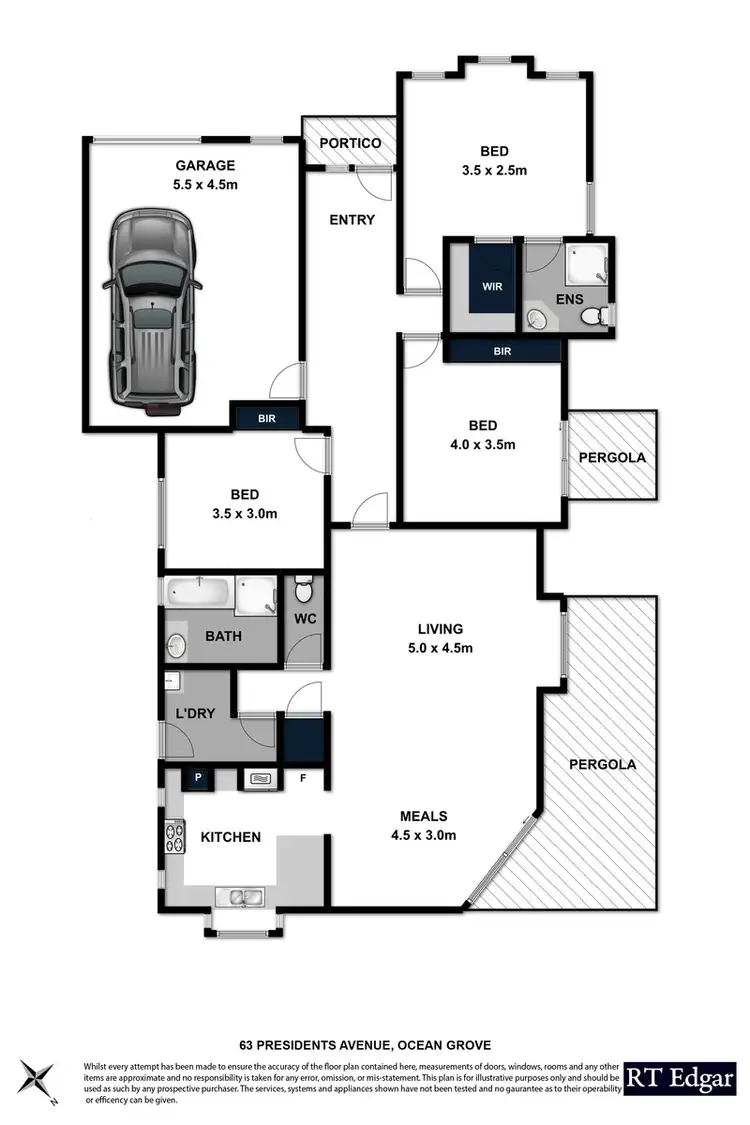 Floorplan of Homely house listing, 63 Presidents Avenue, Ocean Grove VIC 3226