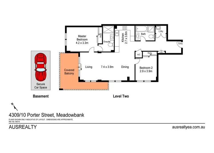 Floorplan of Homely apartment listing, 4309/10 Porter Street, Ryde NSW 2112