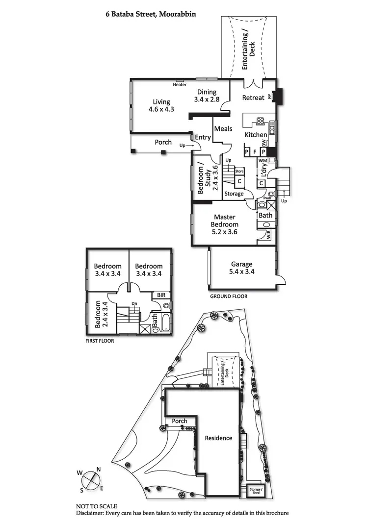 Floorplan of Homely house listing, 6 Bataba Street, Moorabbin VIC 3189