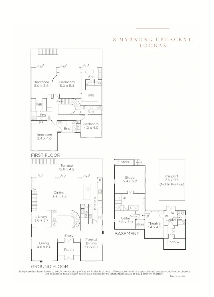 Floorplan of Homely house listing, 8 Myrnong Crescent, Toorak VIC 3142