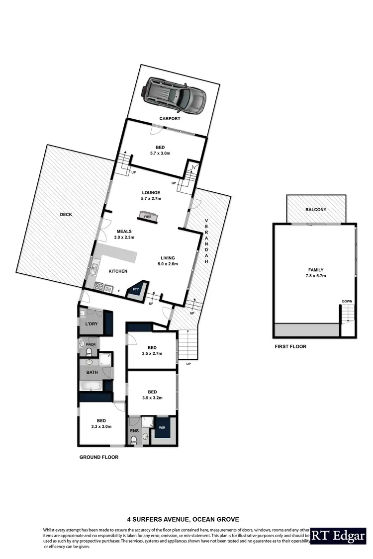 Floorplan of Homely house listing, 4 Surfers Avenue, Ocean Grove VIC 3226