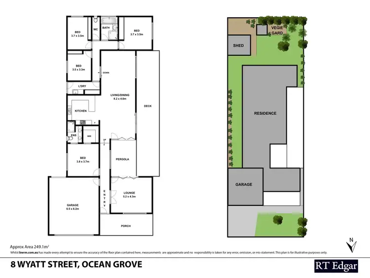 Floorplan of Homely house listing, 8 Wyatt Street, Ocean Grove VIC 3226