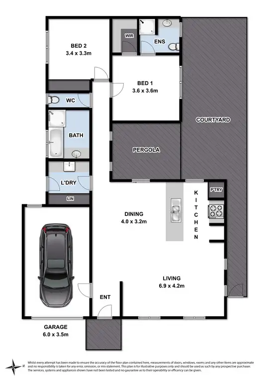 Floorplan of Homely townhouse listing, 1/1 Sullivan Court, Belmont VIC 3216