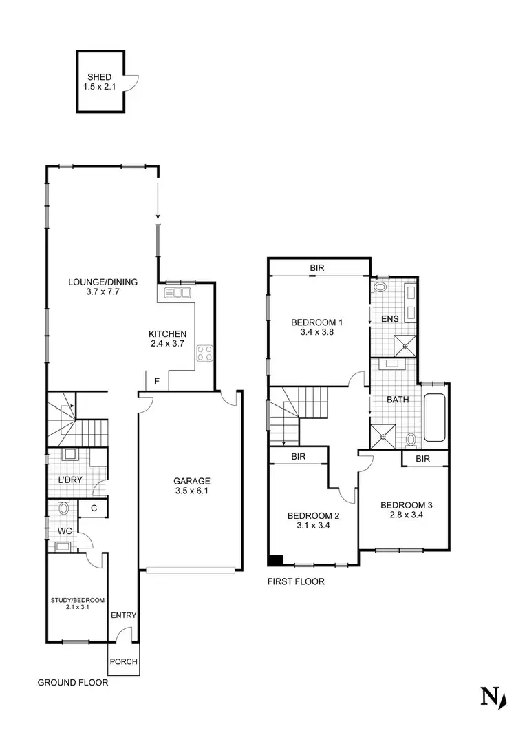 Floorplan of Homely unit listing, 2/141 Windham Street, Wallan VIC 3756