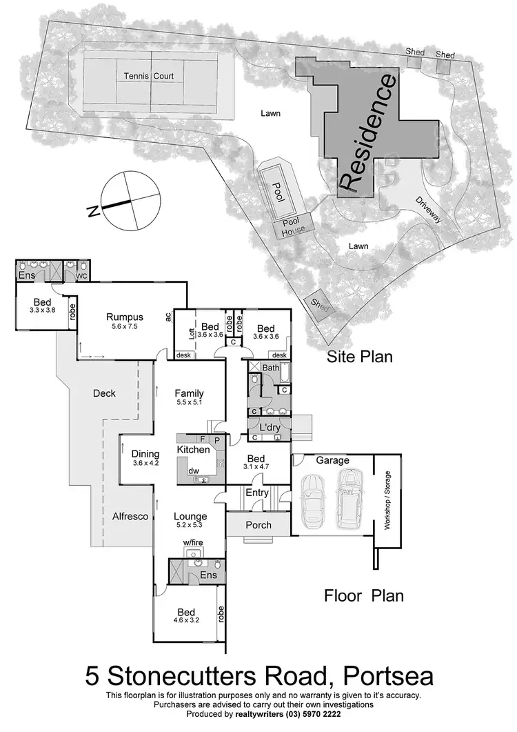 Floorplan of Homely house listing, 5 Stonecutters Road, Portsea VIC 3944