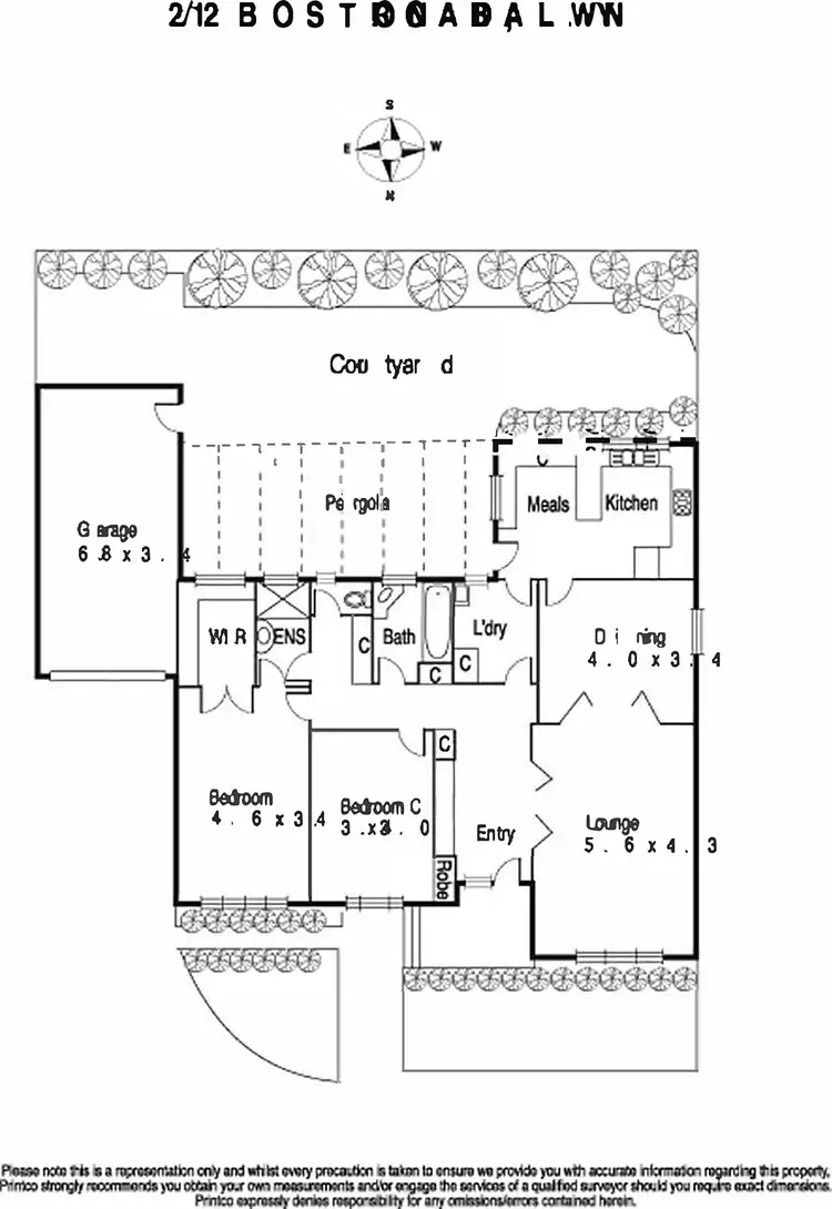 Floorplan of Homely unit listing, 2/12 Boston Road, Balwyn VIC 3103