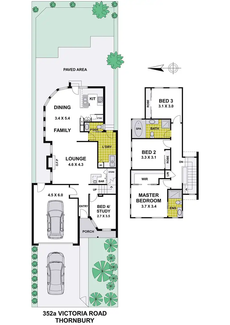 Floorplan of Homely townhouse listing, 352A Victoria Road, Thornbury VIC 3071