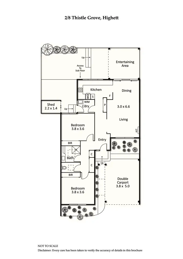 Floorplan of Homely unit listing, 2/8 Thistle Grove, Highett VIC 3190