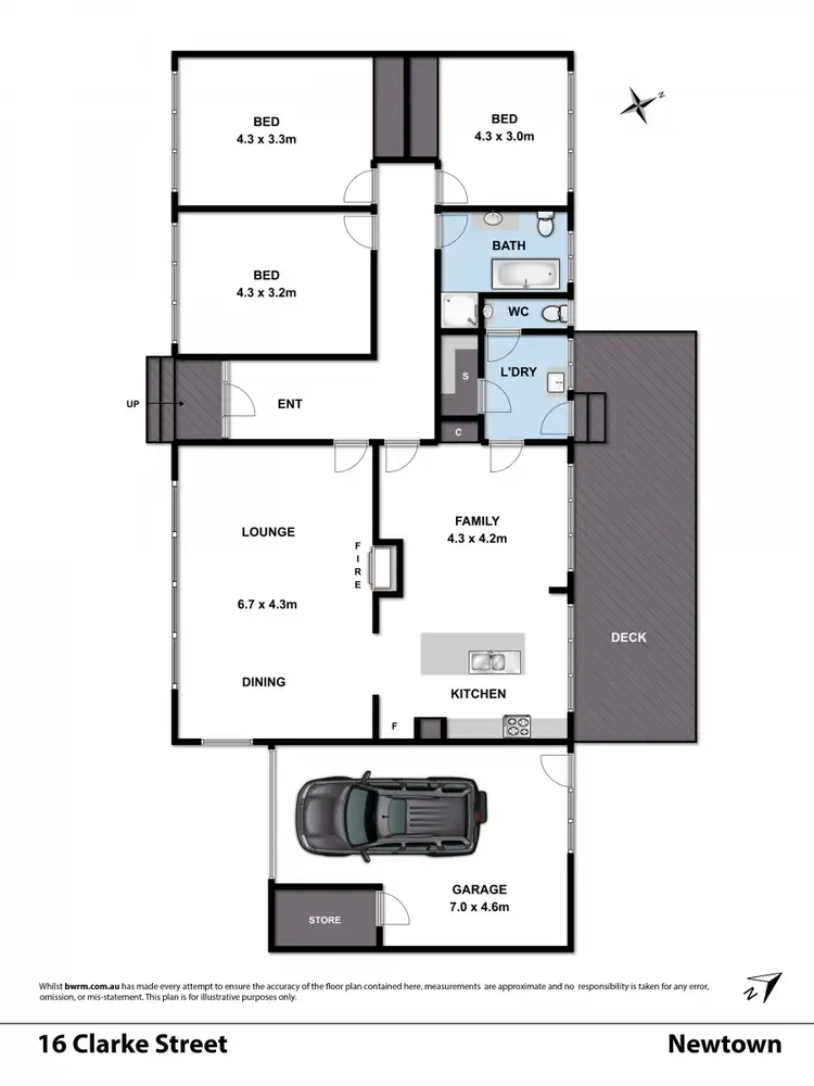Floorplan of Homely house listing, 16 Clarke Street, Newtown VIC 3220