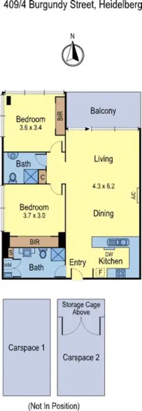 Floorplan of Homely apartment listing, 409/40 Burgundy Street, Heidelberg VIC 3084