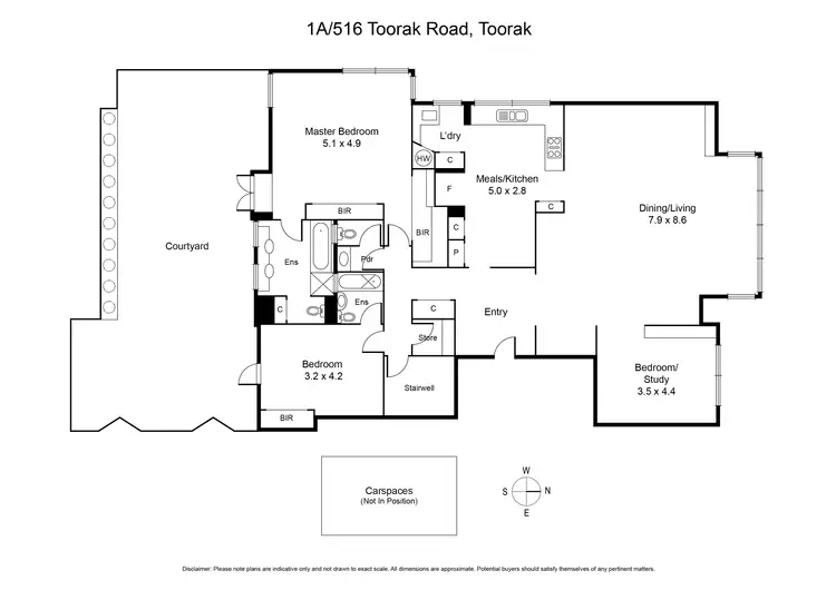 Floorplan of Homely apartment listing, 1A/516 Toorak Road, Toorak VIC 3142