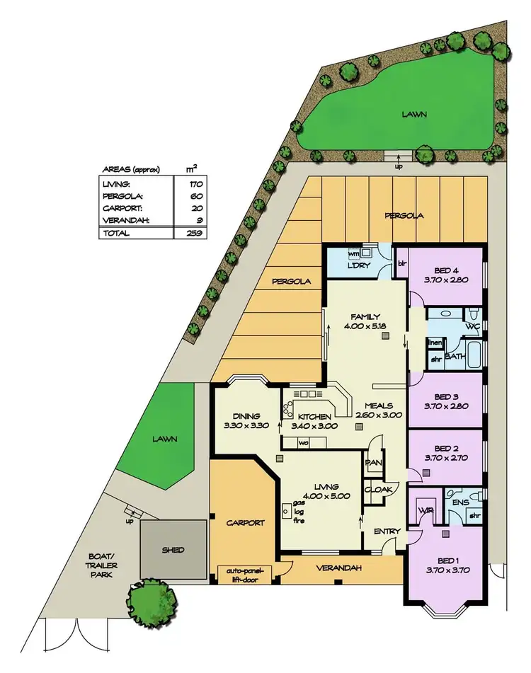 Floorplan of Homely house listing, 1 Abercrombie Court, Hillbank SA 5112
