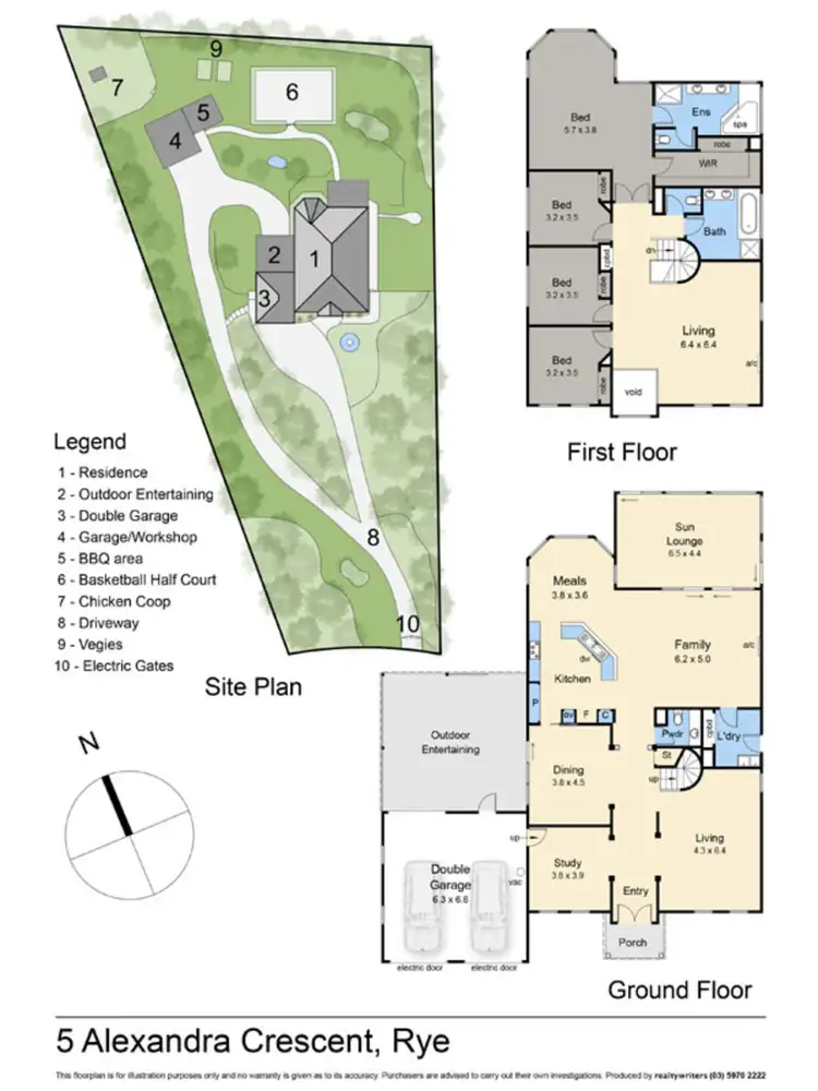 Floorplan of Homely house listing, 5 Alexandra Crescent, Rye VIC 3941