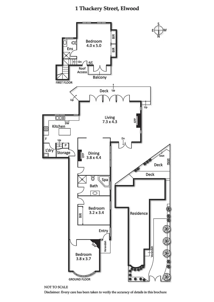 Floorplan of Homely house listing, 1 Thackeray Street, Elwood VIC 3184