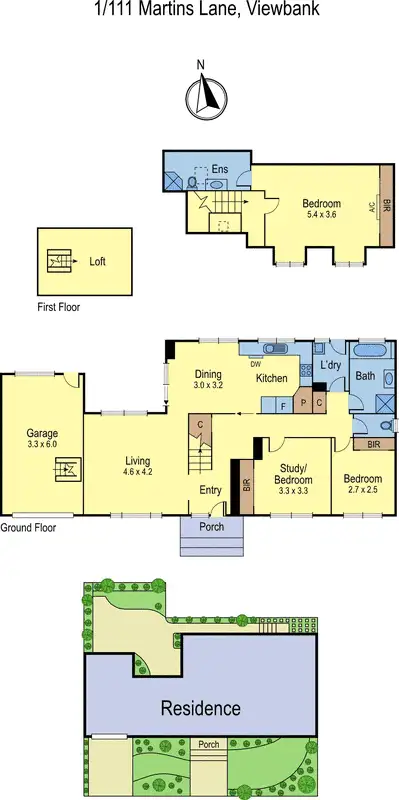 Floorplan of Homely unit listing, 1/111 Martins Lane, Viewbank VIC 3084