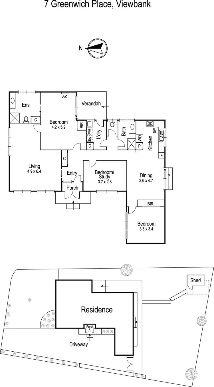 Floorplan of Homely house listing, 7 Greenwich Place, Viewbank VIC 3084