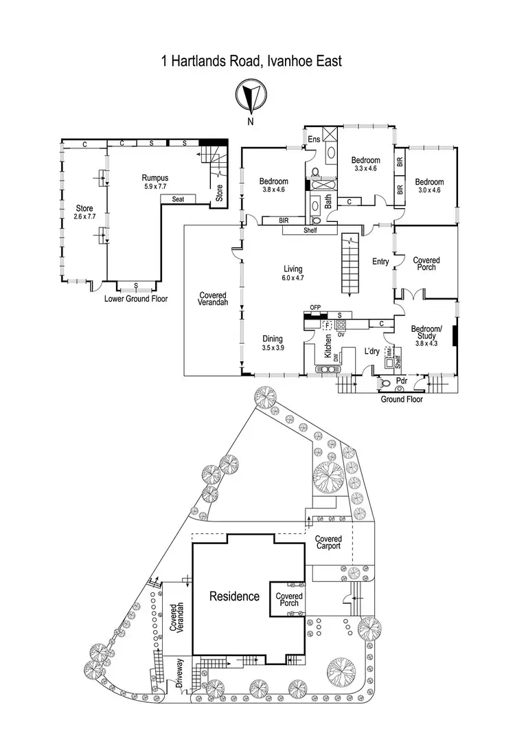Floorplan of Homely house listing, 1 Hartlands Road, Ivanhoe East VIC 3079