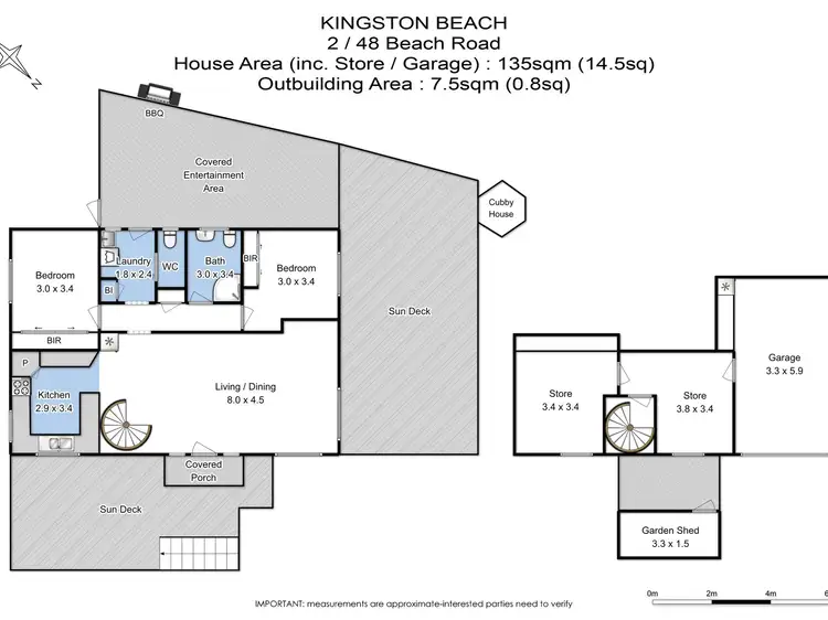 Floorplan of Homely townhouse listing, 2/48 Beach Road, Kingston Beach TAS 7050