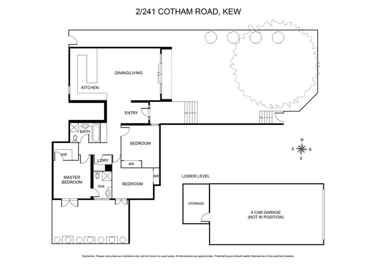Floorplan of Homely townhouse listing, 2/241 Cotham Road, Kew VIC 3101