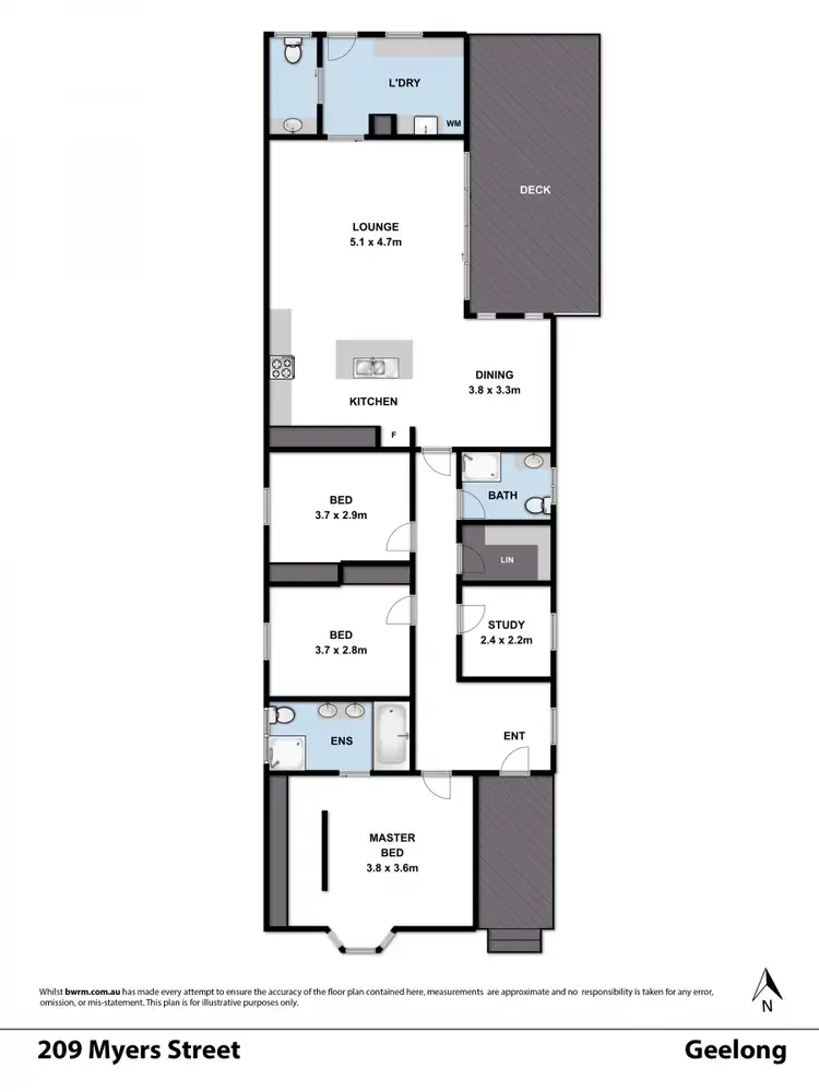Floorplan of Homely house listing, 209 Myers Street, Geelong VIC 3220