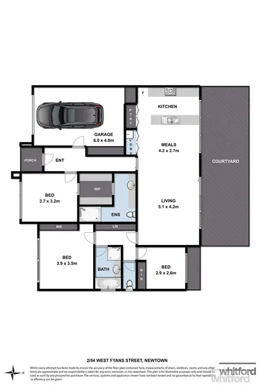 Floorplan of Homely townhouse listing, 2/54 West Fyans Street, Newtown VIC 3220