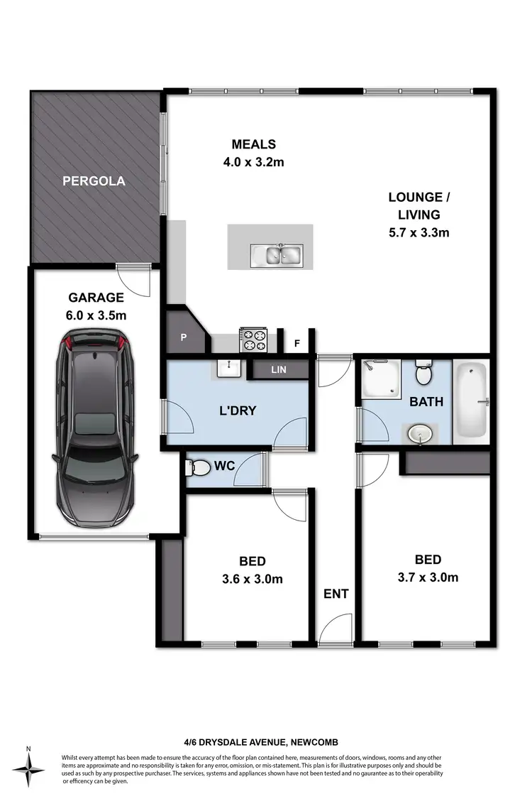 Floorplan of Homely house listing, 4/6 Drysdale Avenue, Newcomb VIC 3219