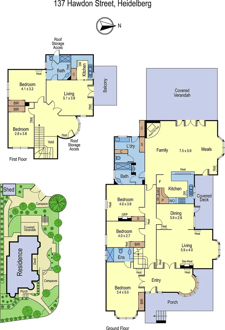 Floorplan of Homely house listing, 137 Hawdon Street, Heidelberg VIC 3084