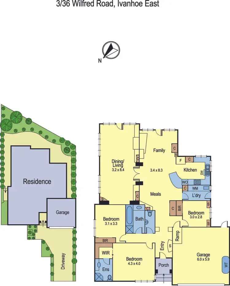 Floorplan of Homely unit listing, 3/36 Wilfred Road, Ivanhoe East VIC 3079