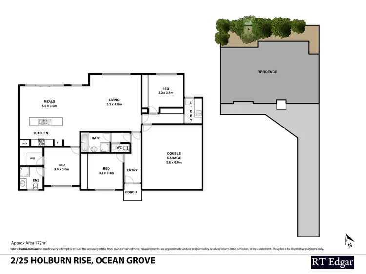 Floorplan of Homely townhouse listing, 2/25 Holburn Rise, Ocean Grove VIC 3226
