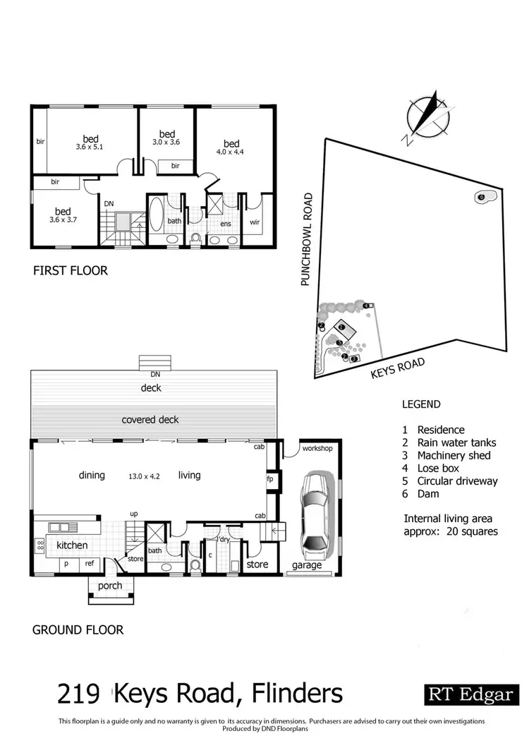 Floorplan of Homely house listing, 219 Keys Road, Flinders VIC 3929