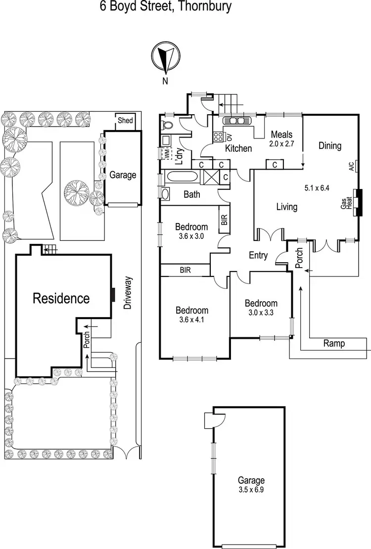 Floorplan of Homely house listing, 6 Boyd Street, Thornbury VIC 3071