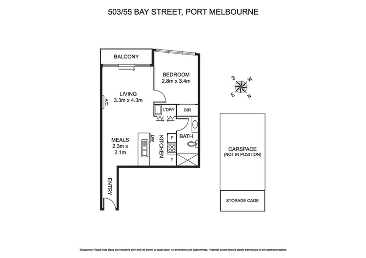 Floorplan of Homely apartment listing, 503/55 Bay Street, Port Melbourne VIC 3207