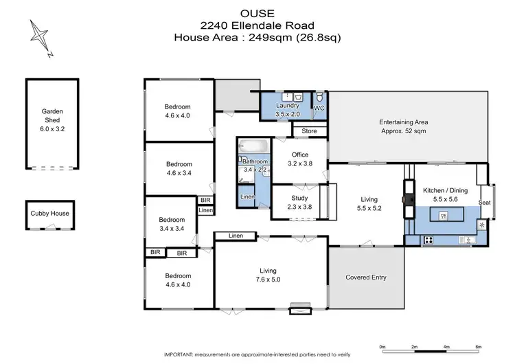 Floorplan of Homely house listing, Gairsay/2240 Ellendale Road, Ouse TAS 7140