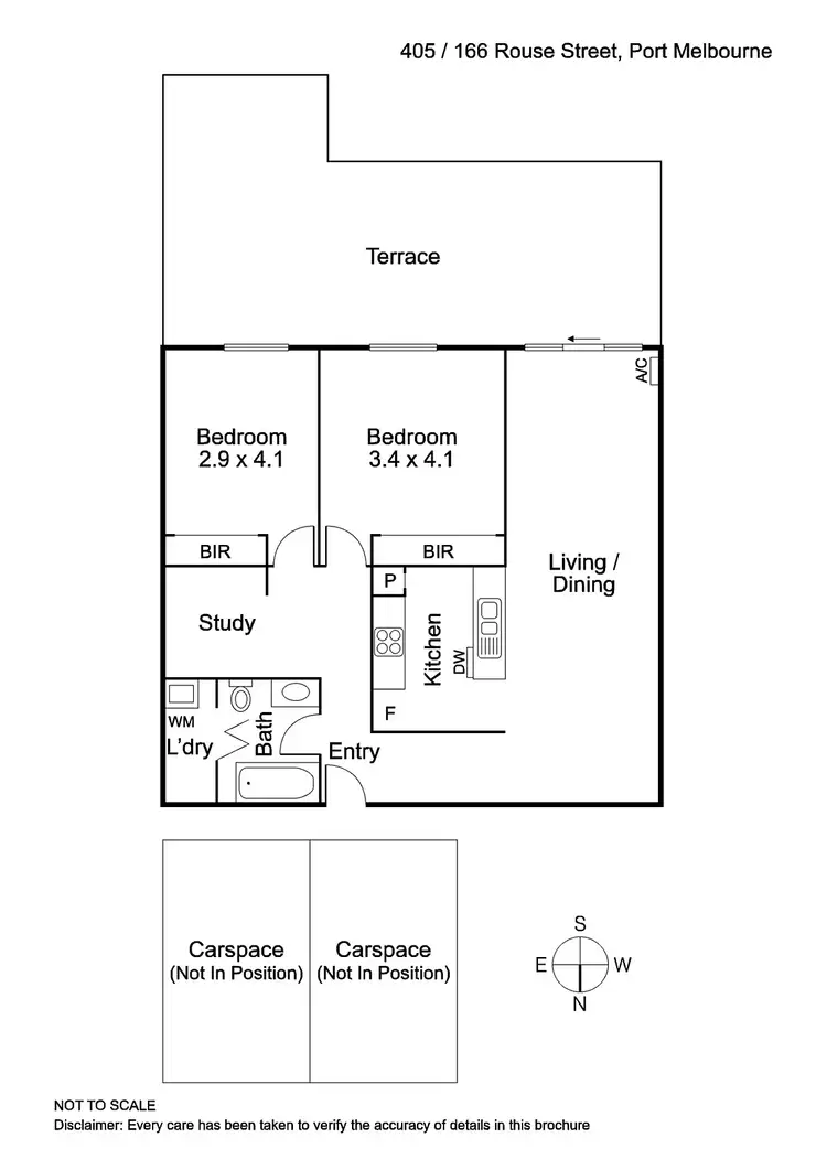 Floorplan of Homely apartment listing, 405/166 Rouse Street, Port Melbourne VIC 3207