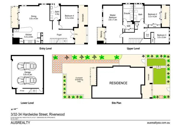 Floorplan of Homely townhouse listing, 3/32-34 Hardwicke Street, Riverwood NSW 2210