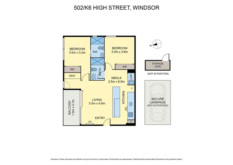 Floorplan of Homely apartment listing, 502/K6 High Street, Windsor VIC 3181