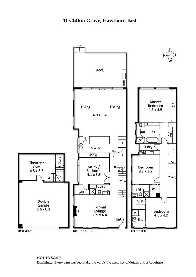 Floorplan of Homely house listing, 11 Clifton Grove, Hawthorn East VIC 3123