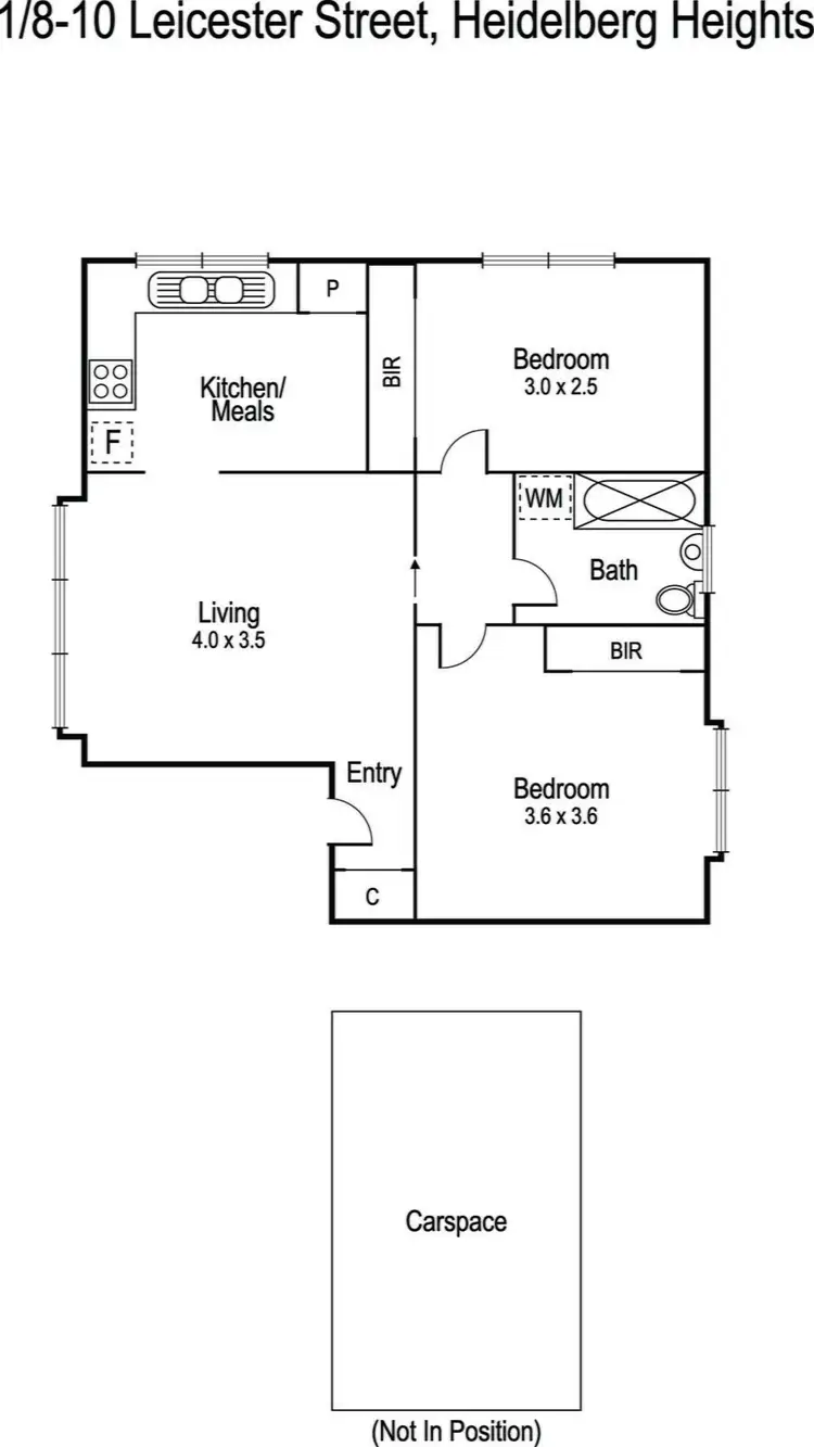 Floorplan of Homely unit listing, 1/8-10 Leicester Street, Heidelberg Heights VIC 3081