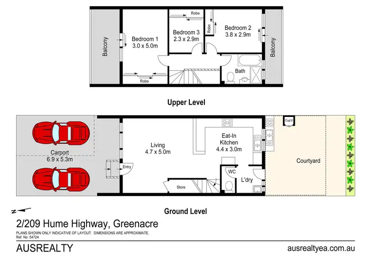 Floorplan of Homely townhouse listing, 2/209 Hume Highway, Greenacre NSW 2190