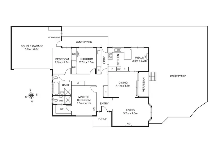 Floorplan of Homely townhouse listing, 1/21 Kalang Road, Camberwell VIC 3124