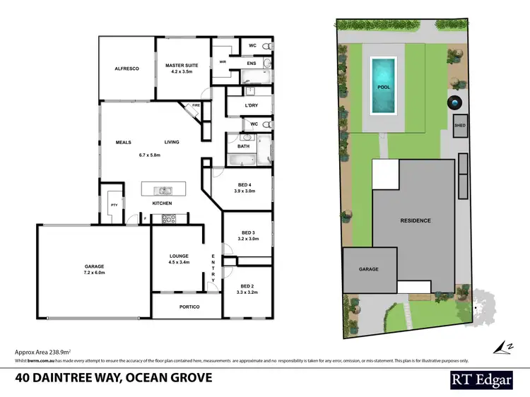 Floorplan of Homely house listing, 40 Daintree Way, Ocean Grove VIC 3226