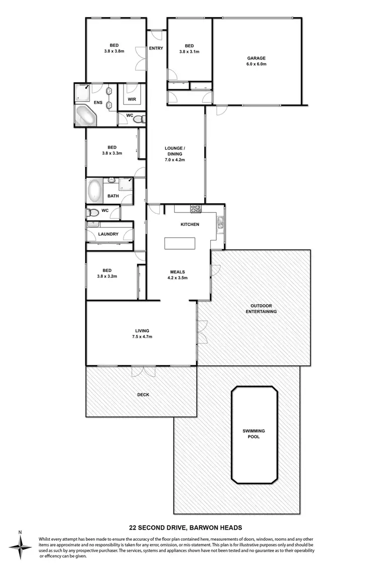 Floorplan of Homely house listing, 22 Second Drive, Barwon Heads VIC 3227