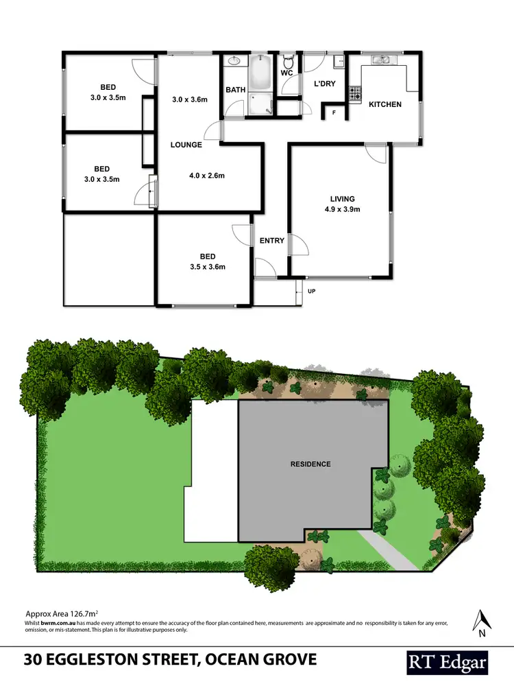 Floorplan of Homely house listing, 30 Eggleston Street, Ocean Grove VIC 3226