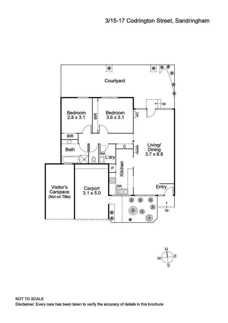 Floorplan of Homely unit listing, 3/15-17 Codrington Street, Sandringham VIC 3191