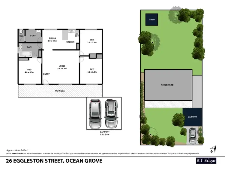 Floorplan of Homely house listing, 26 Eggleston Street, Ocean Grove VIC 3226