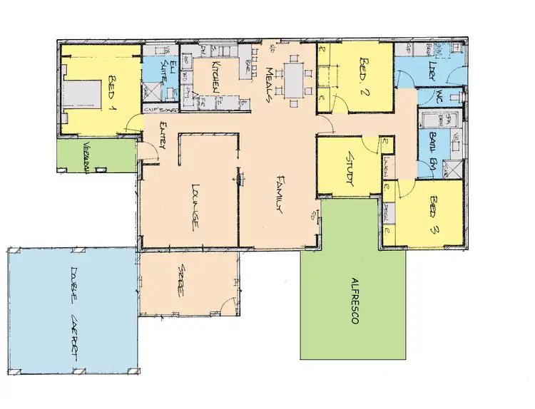 Floorplan of Homely house listing, 3 Acacia Court, Sale VIC 3850