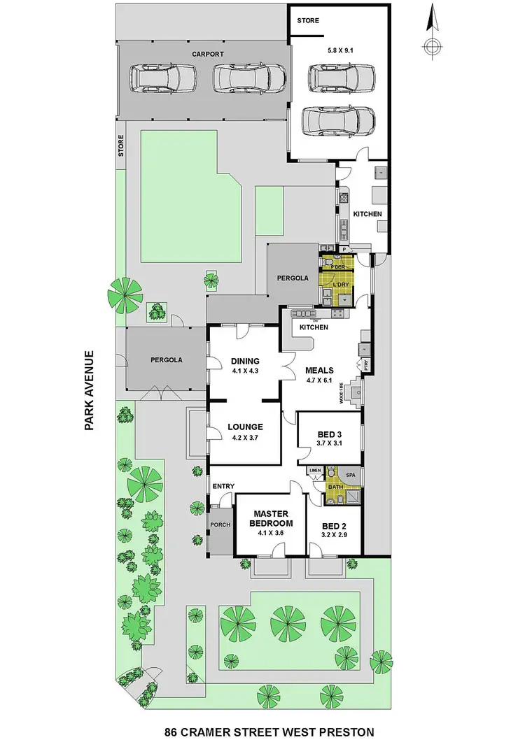 Floorplan of Homely house listing, 86 Cramer Street, Preston VIC 3072